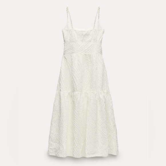 ZARA BLOGGERS’ FAVORITE FRAYED JACQUARD DRESS ZW COLLECTION - Picture 14 of 16